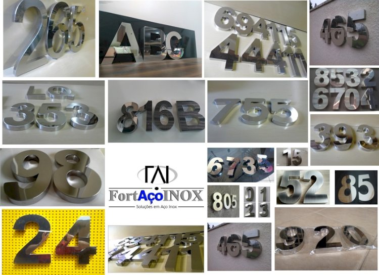 Letras, Números e Logomarcas em Inox
