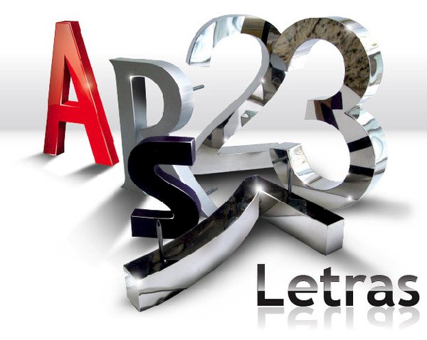 Letras, Números e Logomarcas em Inox